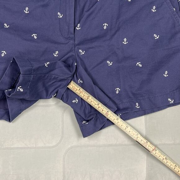 NWT Tommy Hilfiger Blue Printed Anchor Shorts Women’s Size 12 Preppy 4” Inseam - Picture 4 of 9